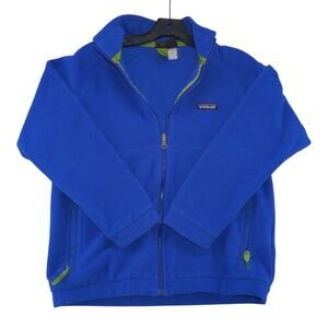 Patagonia Kids Fleece Jacket Blue Full Zip USA Made Size Large 12